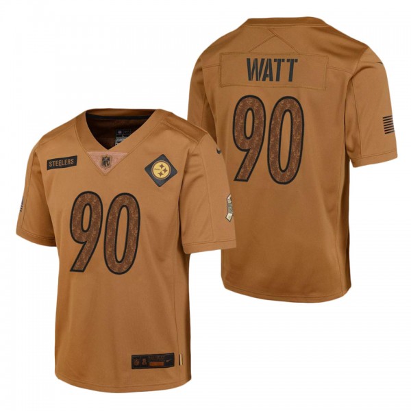 Youth Pittsburgh Steelers T.J. Watt Brown 2023 NFL...