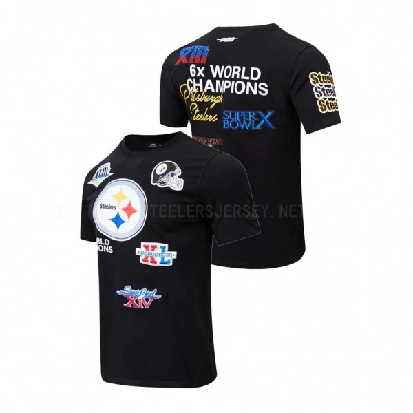 Men's Steelers 6x Super Bowl Champions Navy T-Shir...