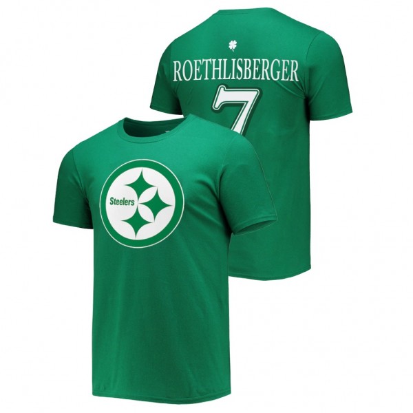 Steelers #7 Ben Roethlisberger Green St. Patrick's...