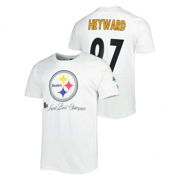 Pittsburgh Steelers Cameron Heyward 6x Super Bowl Champions T-Shirt - White