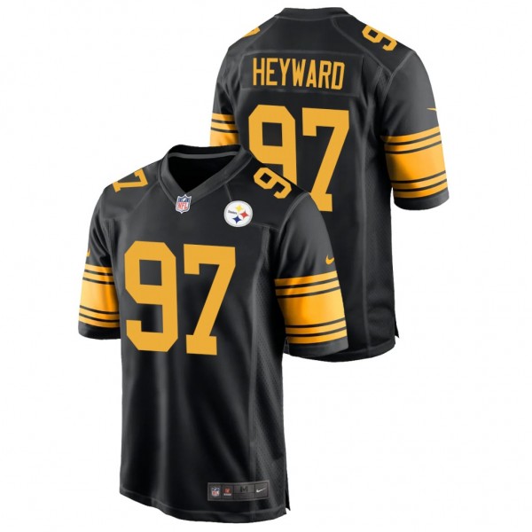 Men's Steelers #97 Cameron Heyward Black Alternate...