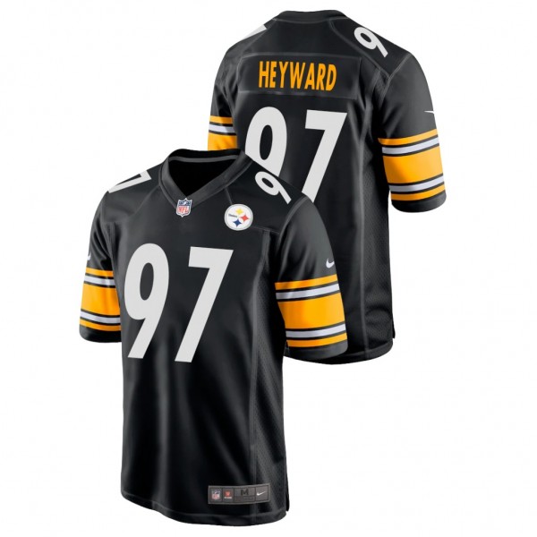Men's Steelers #97 Cameron Heyward Black Game Jers...