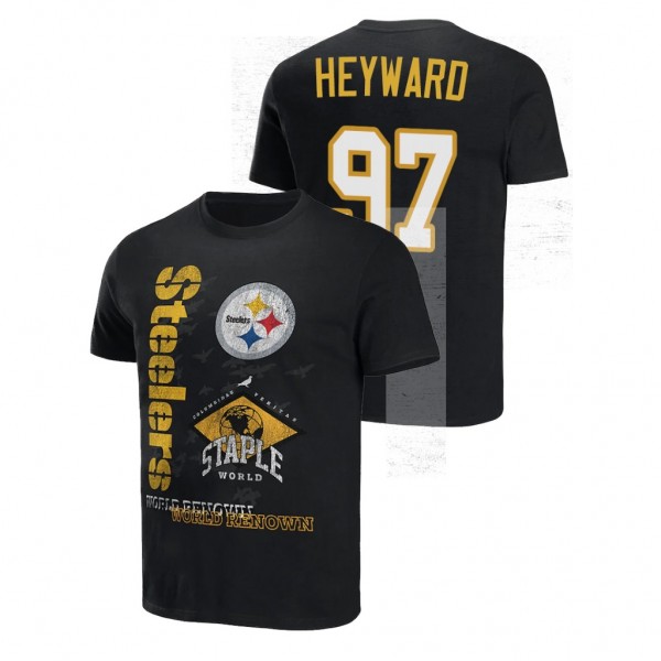Men's Cameron Heyward Pittsburgh Steelers Black Wo...