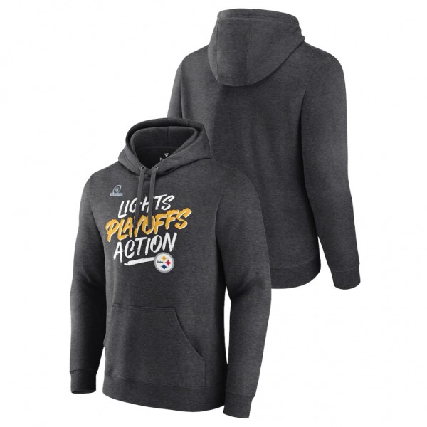 Steelers 2021 NFL Playoffs Lights Action Hoodie - ...