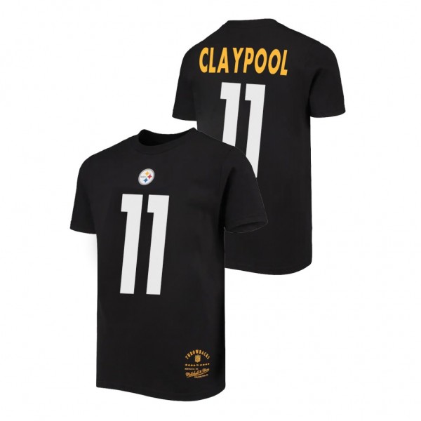 Youth Steelers Chase Claypool Black Retro Name Num...