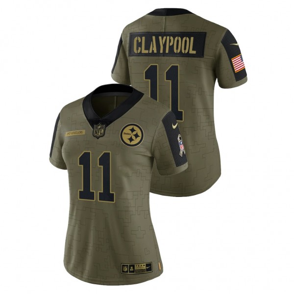 Women's Steelers Chase Claypool 2021 Salute To Ser...