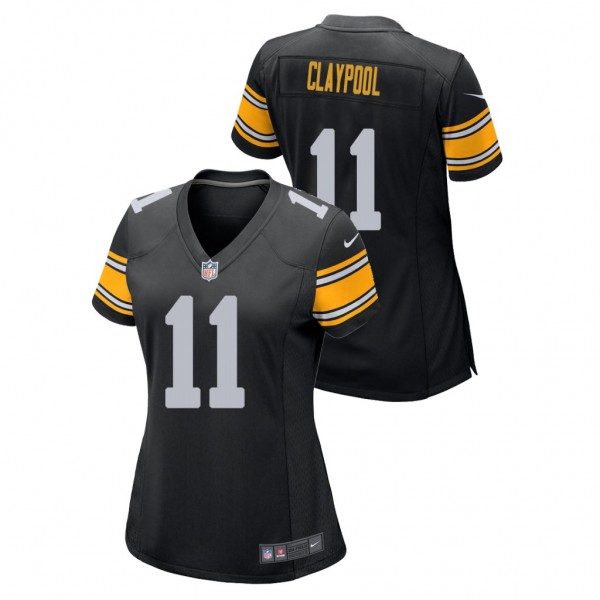Women's Chase Claypool #11 Steelers Black Alternate Game Player Jersey