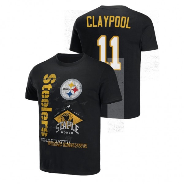 Men's Chase Claypool Pittsburgh Steelers Black Wor...