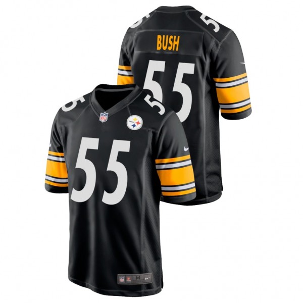 Men's Steelers #55 Devin Bush Black Game Jersey