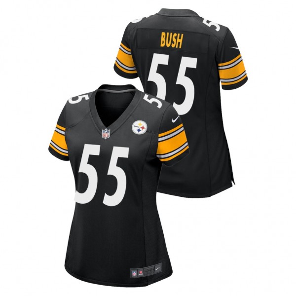 Women's Devin Bush #55 Steelers Black Game Jersey