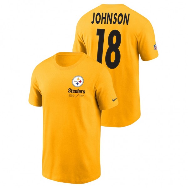 Diontae Johnson Pittsburgh Steelers Gold Team Logo...