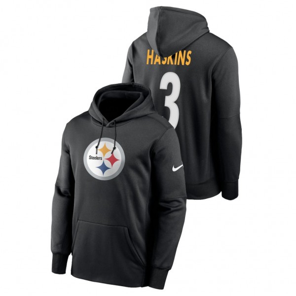 Dwayne Haskins Steelers Black Primary Logo Fan Gear Performance Hoodie