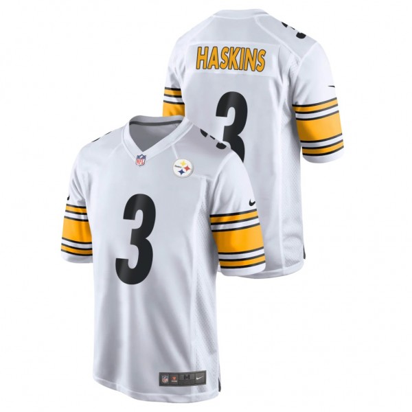 Men's Steelers #3 Dwayne Haskins White Game Jersey