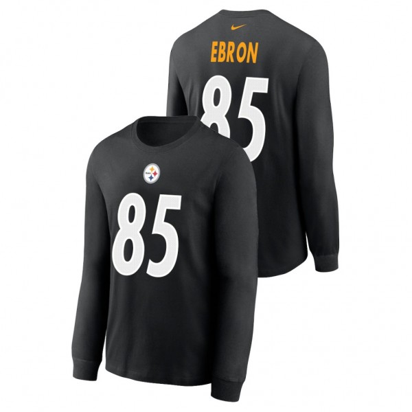 Men's Eric Ebron #85 Steelers Black Name Number Lo...
