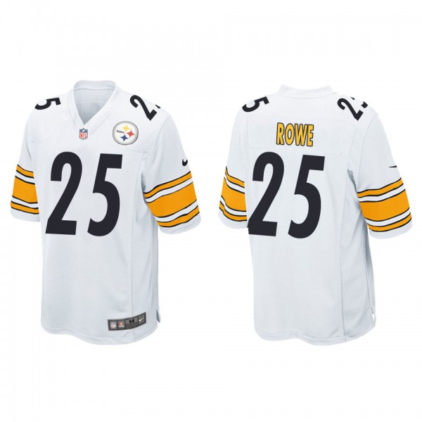 Men's Pittsburgh Steelers Eric Rowe White Game Jer...