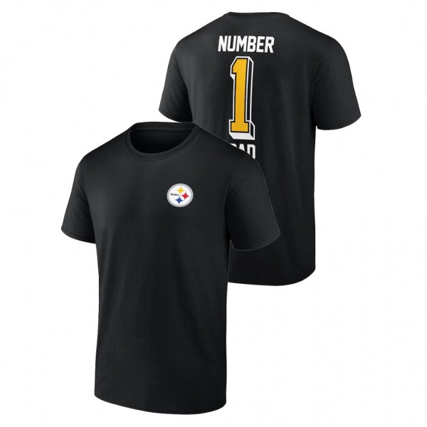 Men's Pittsburgh Steelers Black Fathers Day Number...