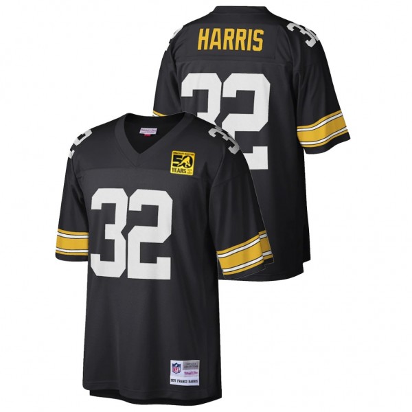 Franco Harris Steelers 50 Years of the Immaculate Reception Legacy Replica Jersey - Black