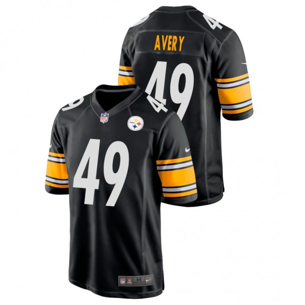 Steelers #49 Genard Avery Black Game Jersey