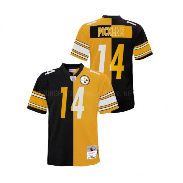 Youth Pittsburgh Steelers George Pickens Black Gold Split Legacy Replica Jersey
