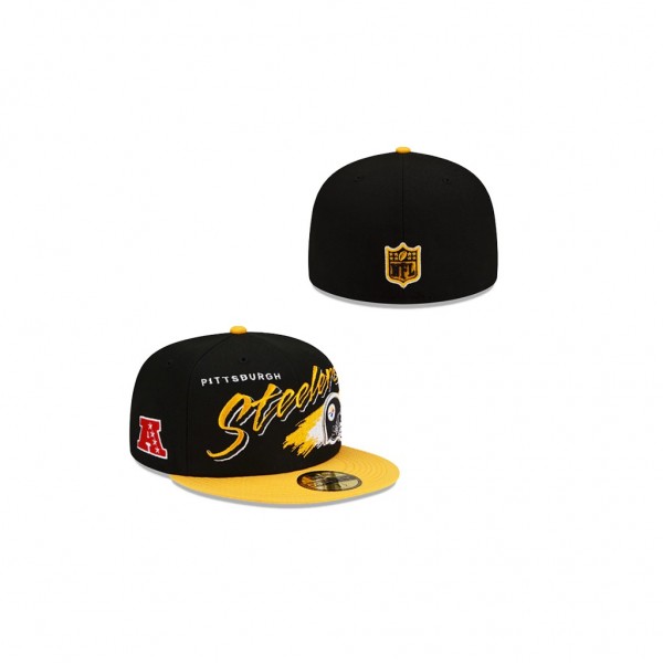 Men's Pittsburgh Steelers Black Helmet 59FIFTY Fitted Hat