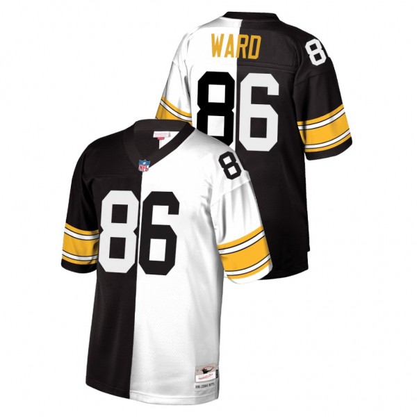 Hines Ward NO. 86 Steelers Split Legacy Replica Retired Player Jersey - Black White