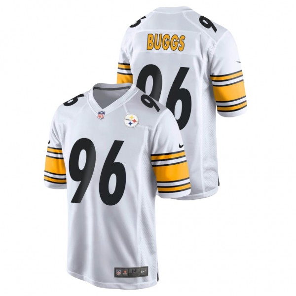 Men's Steelers #96 Isaiah Buggs White Game Jersey