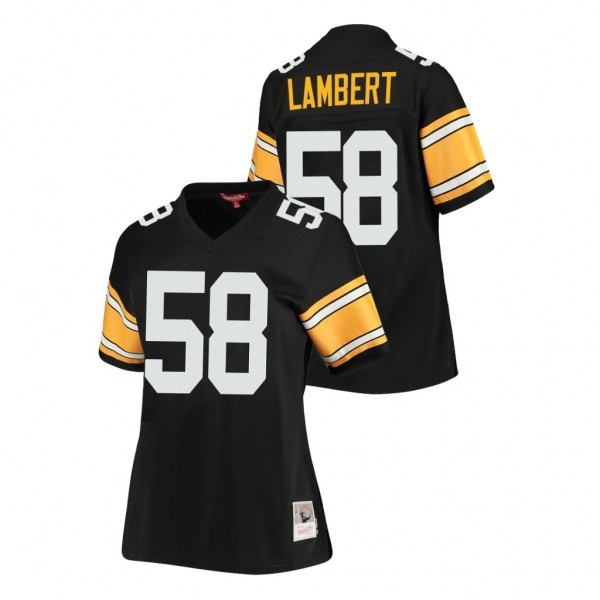 Women's Steelers Jack Lambert Throwback Black Lega...