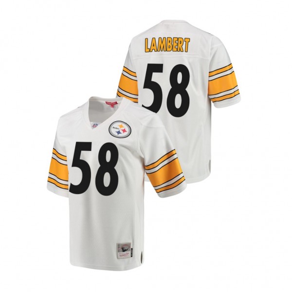 Women's Pittsburgh Steelers Jack Lambert White Legacy Replica Retired Player Jersey