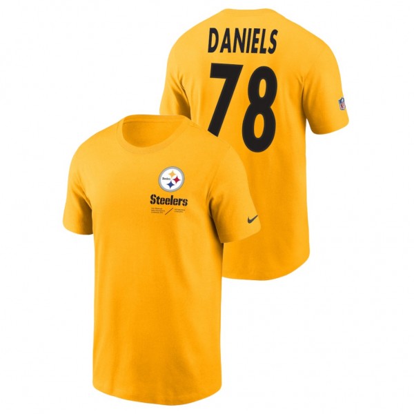 James Daniels Pittsburgh Steelers Gold Team Logo P...