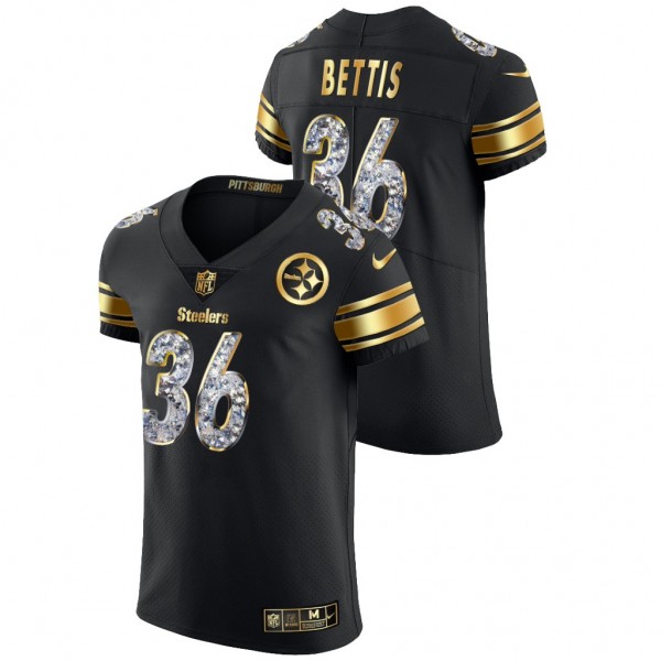 Jerome Bettis #36 Steelers Diamond Edition Black V...