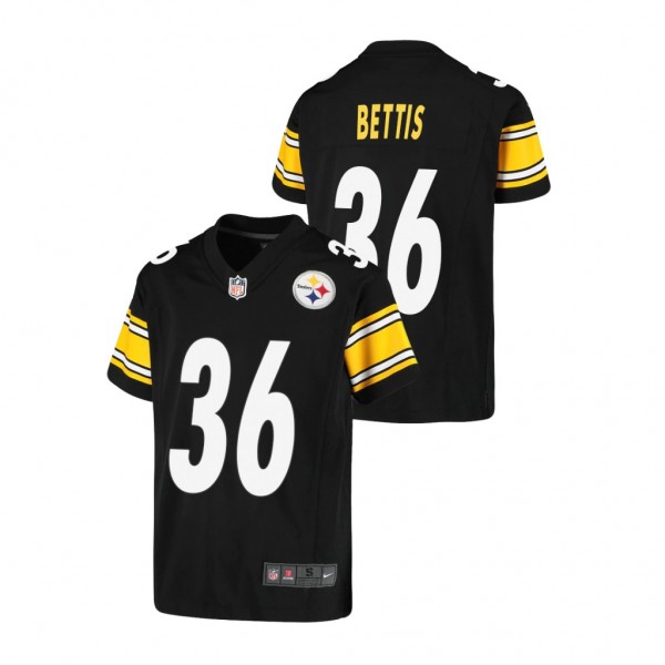Youth Pittsburgh Steelers Jerome Bettis Black Game Retired Player Jersey