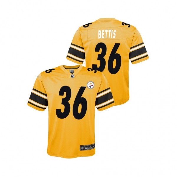 Youth Pittsburgh Steelers Jerome Bettis Gold Inver...