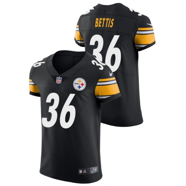 Men's Pittsburgh Steelers Jerome Bettis Black Vapor Elite Retired Player Jersey