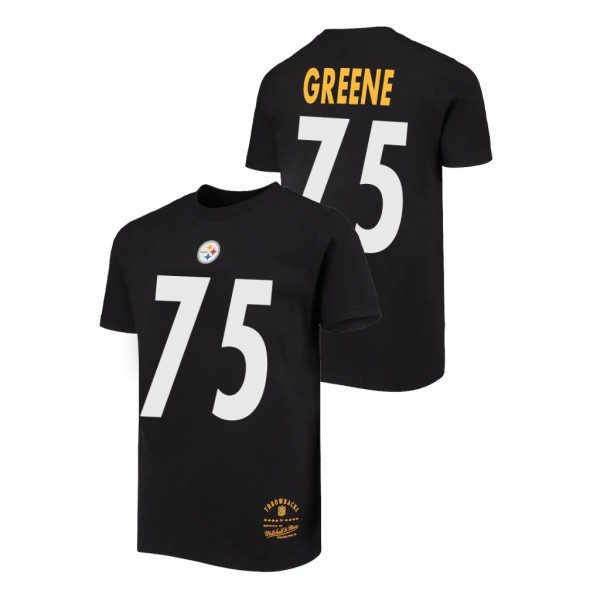 Youth Steelers Joe Greene Black Retro Retired Play...