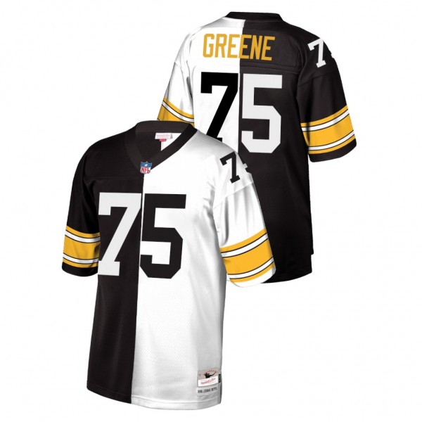 Joe Greene NO. 75 Steelers Split Legacy Replica Retired Player Jersey - Black White