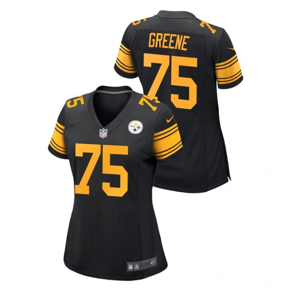 Women's Joe Greene #75 Steelers Black Alternate Ga...