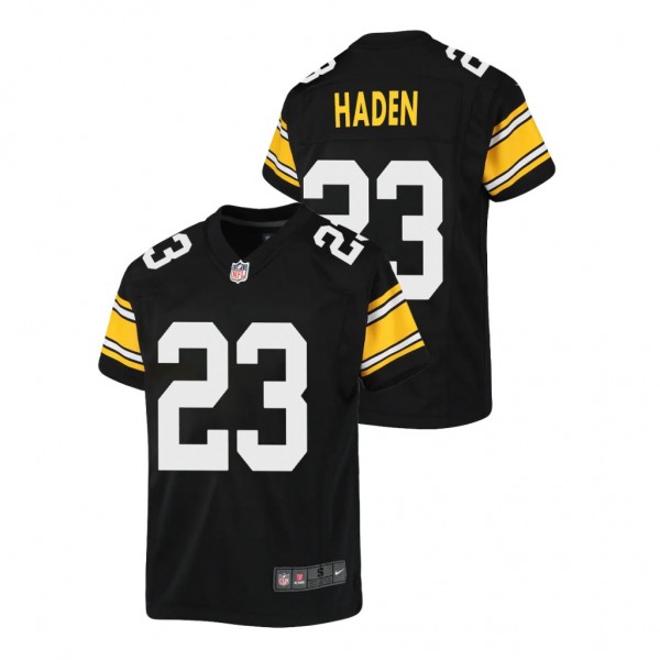 Youth Pittsburgh Steelers Joe Haden Black Alternate Game Player Jersey