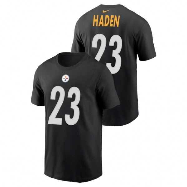 Men's Joe Haden #23 Steelers Black Name Number T-S...