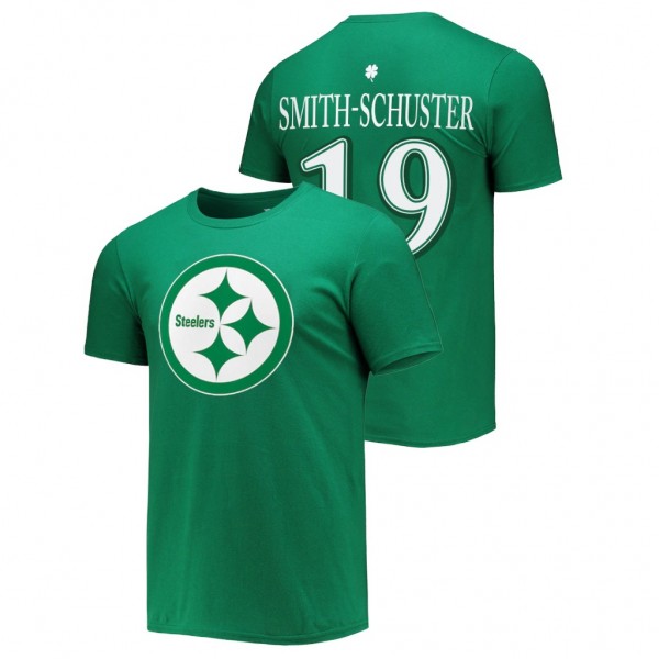 Steelers #19 JuJu Smith-Schuster Green St. Patrick...