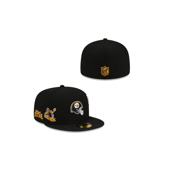 Men's Pittsburgh Steelers Black Just Don 59FIFTY F...