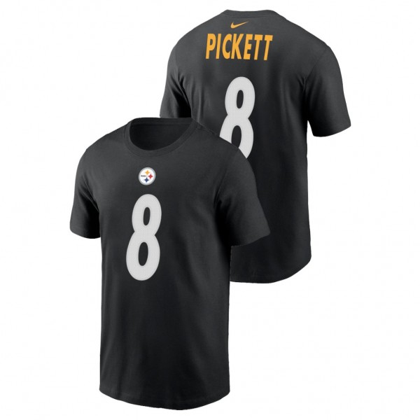 Men's Kenny Pickett #8 Steelers Black 2022 NFL Dra...