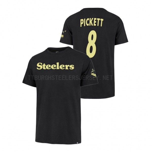 Pittsburgh Steelers Kenny Pickett Retro Black Word...