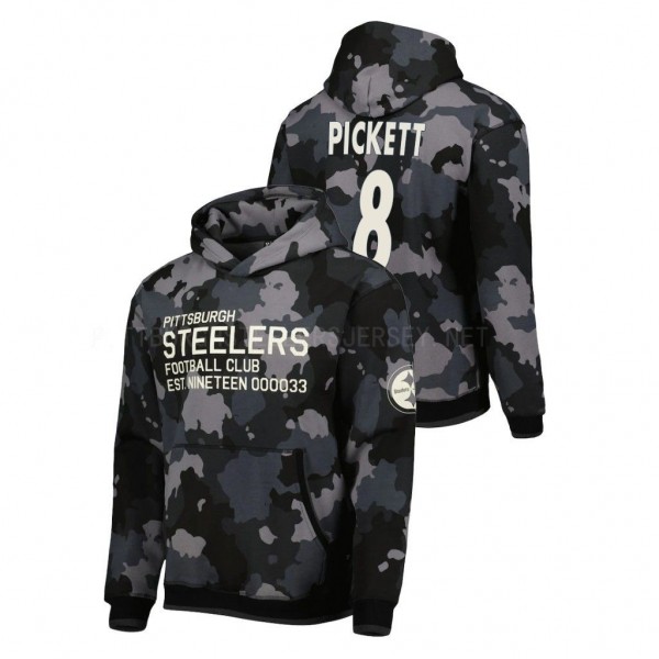 Pittsburgh Steelers Kenny Pickett Black Camo Salute To Service Hoodie