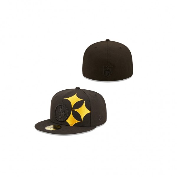 Pittsburgh Steelers Black Logo Feature 59FIFTY Fit...