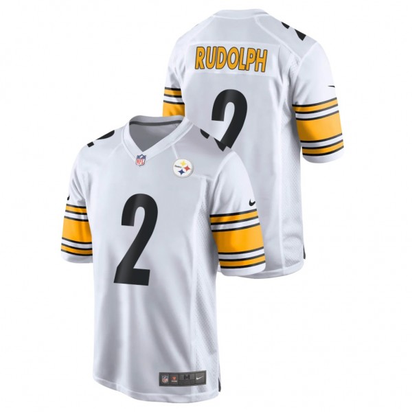Steelers #2 Mason Rudolph White Game Jersey