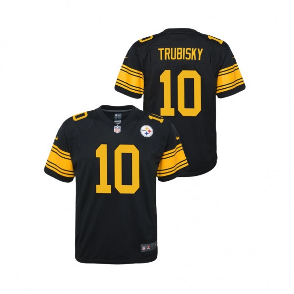 Youth Pittsburgh Steelers Mitchell Trubisky Black Alternate Game Jersey