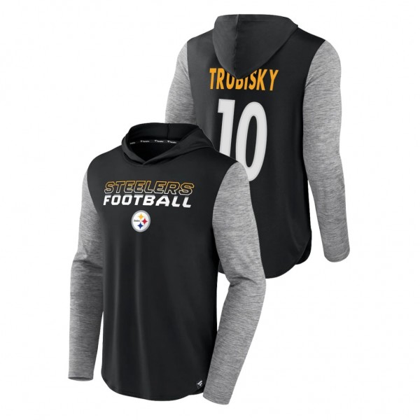 Mitchell Trubisky #10 Steelers Black Team Logo Fut...