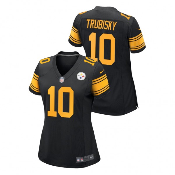 Women's Mitchell Trubisky #10 Steelers Black Alter...