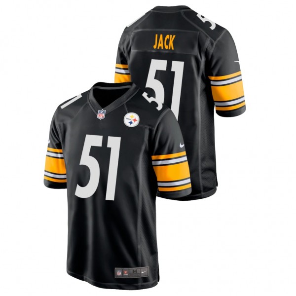 Steelers #51 Myles Jack Black Game Jersey