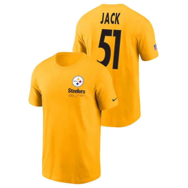 Myles Jack Pittsburgh Steelers Gold Team Logo Perf...